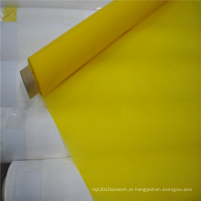 Malha amarela branca da tela do poliéster do monofilamento do Weave liso para imprimir